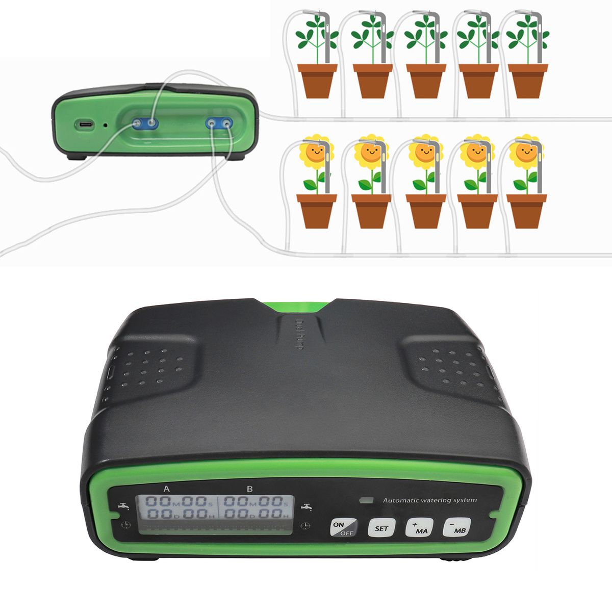 Automatic Double Pump Watering System For 20 Potted Plants