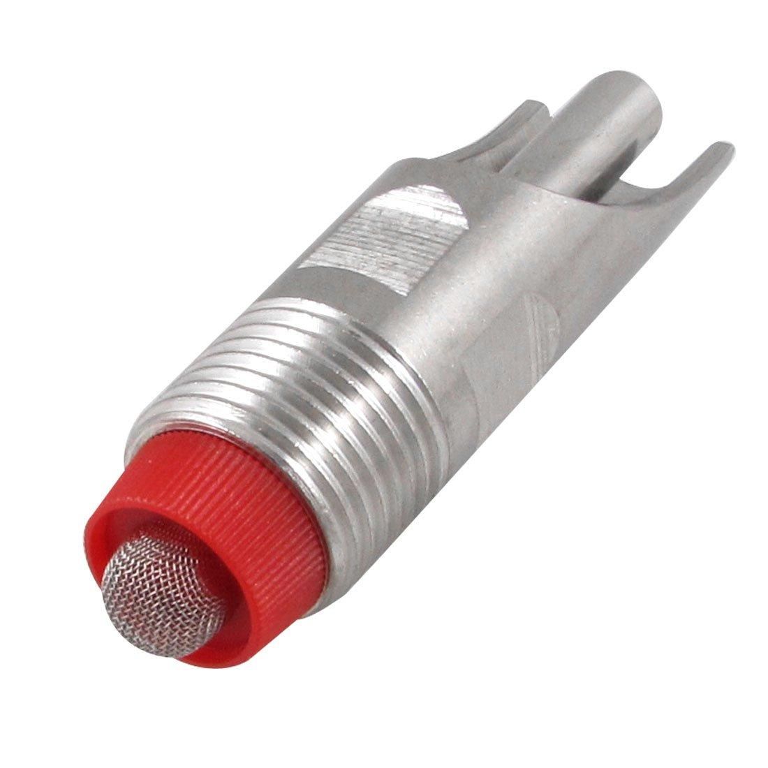Silver red Tone Stainless Steel NPT 1/2" Pig Nipple Automatic Sheep Waterer Drinker