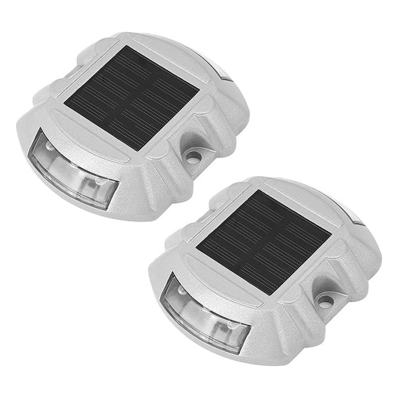 Reusable Solar Road, 2Pcs 6 LED Stud Lights Gro