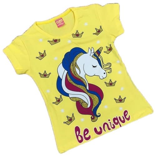 Be Unique Print Top - Yellow