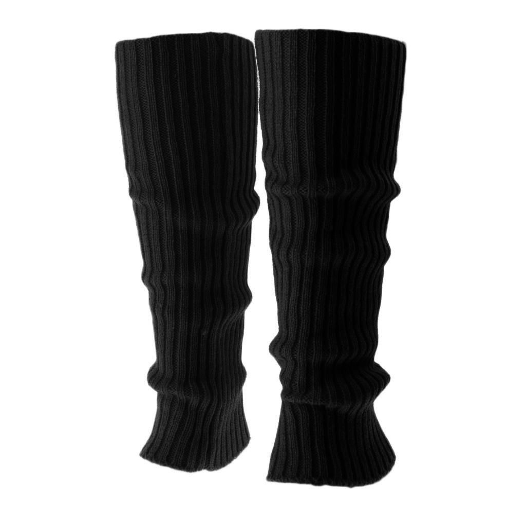 Women's Winter Warm Knit Leg Warmer Crochet Leggings Dance Boot Black