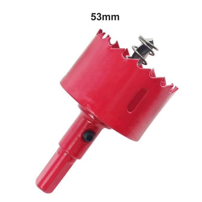 Universal M42 Bi-  Hole  , Purpose Hole  , Underreamer, Pipeline Perforator Steel Iron Wood Plasti  Hole Opener Red-Red-53mm