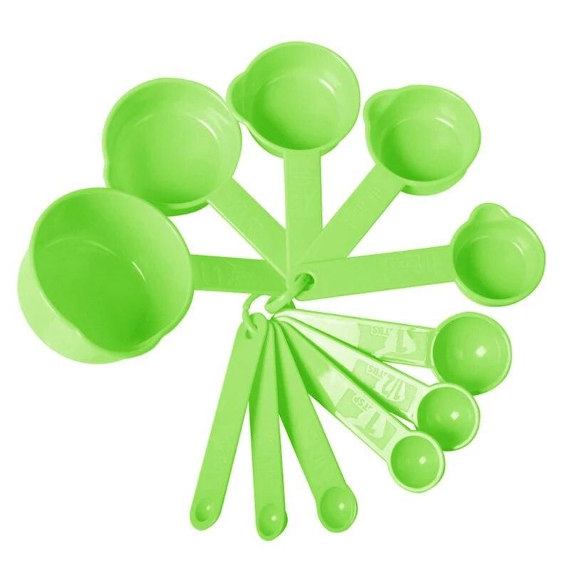 11pcs/set Plastic Measuring Cups And Spoons Set Coffee Scoop Kitchen Cooking Flour Sugar Baking Utensil Set
