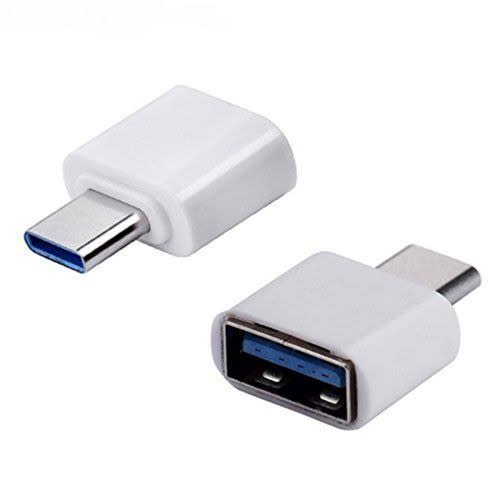 Universal Type-c Otg Male To Usb Type A Female Usb Adapter White - 5pcs