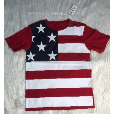 Boys Americana Flag Graphic Tee