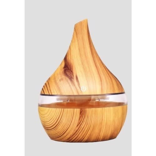 Wood Ultrasonic Air Humidifier + Essential Oil Diffuser -  Brown