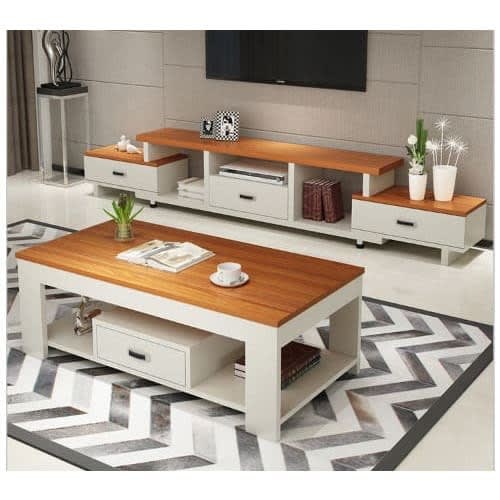 Tv Stand & Center Table + 2 Free Side Stool