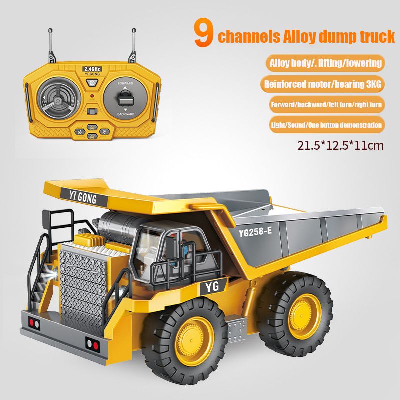 Kids  11 Channel Alloy Remote Control Excavator Toy Remote Control Electric