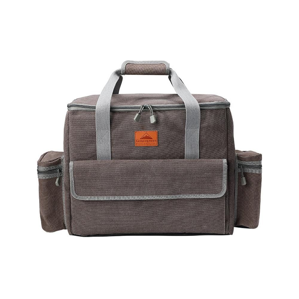 CAMPINGMOON Large Capacity Canvas Bag Multifunctional Picnic Tools Tableware Cups Storage Packs Outdoor Camping Handbags