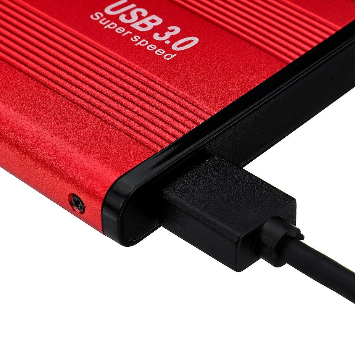 2TB USB 3.0 Portable External Hard Drive Ultra Slim SATA Storage Devices 2 Red 1T