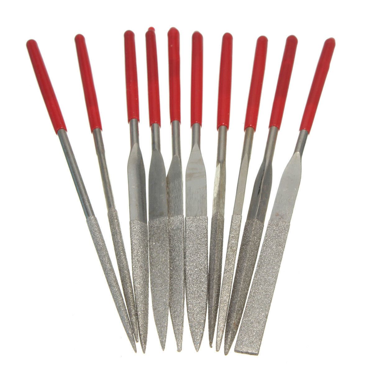 10 Needles File Set Jeweler Diamond Wood Carving Craft Metal Glass Tool