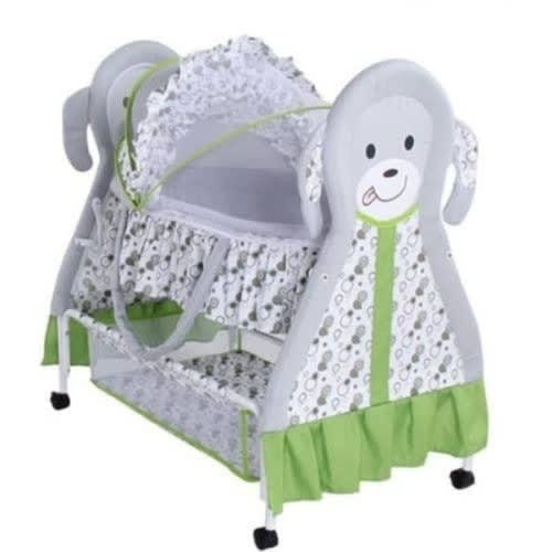 Baby Swing Cradle Bed And Net - Green