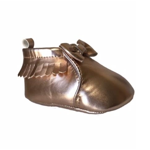 Child Of Mine Newborn Baby Girl Moccasin Shoe -gold