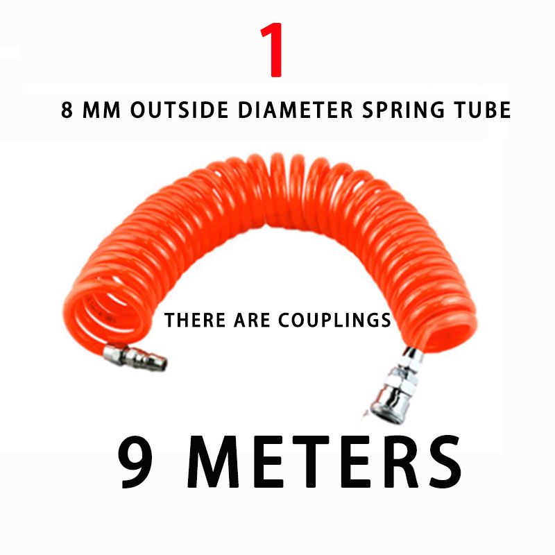 PU Spring Trachea Hose Air Compressor Spring Tube Air Pump High Pressure Telescopic Hose Spiral Duct With Connector