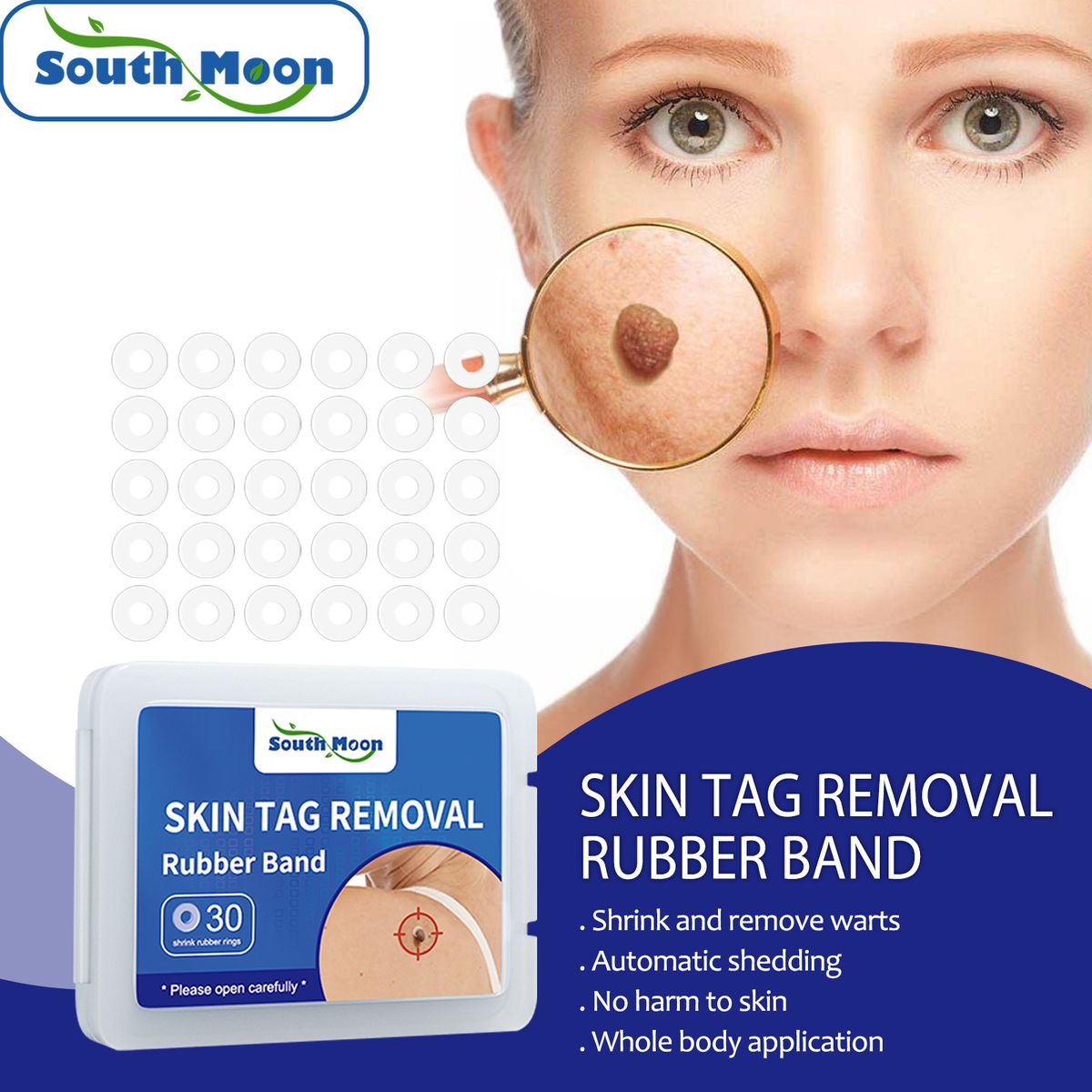 30Pcs Skin Tag Removal Rubber Band Warts Moles Removal Tool