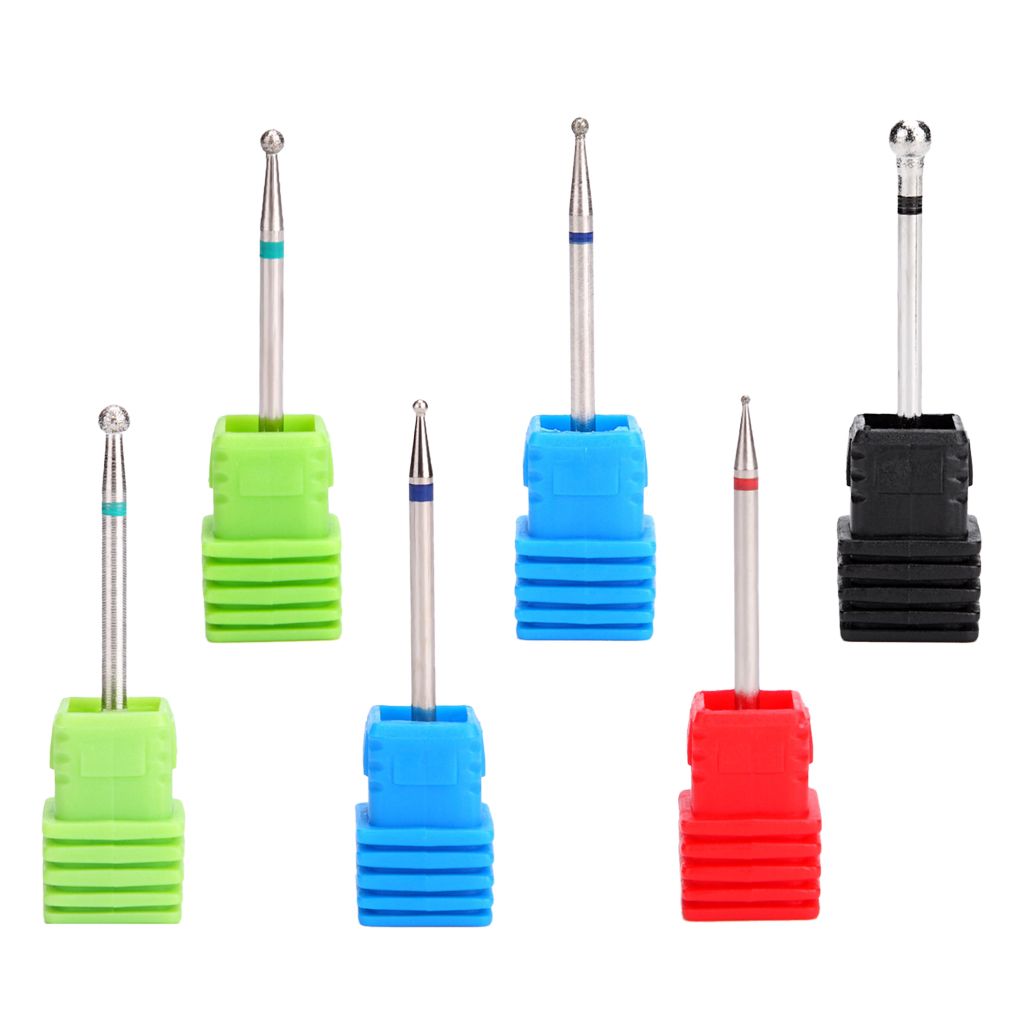 6Pcs Acrylic Gels Polishing Buffing Files Head Electric Nail   Set