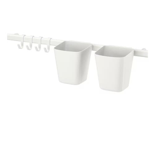 Metal Rail With Hooks And Cups - 60cm
