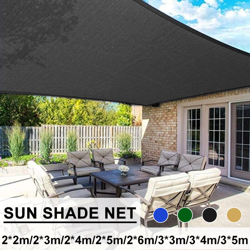 Greenhouse Shade Net Garden Sunscreen Awning Canopy Plant Car Terraces/ Lawns/ Gardens/ Roofs Cover UV Sunshade 8 Size Black 3 X5m