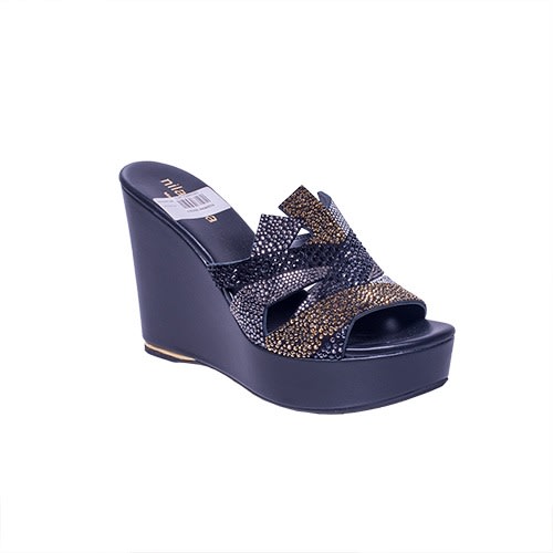 Nila  Nila Wedge Slippers - Black