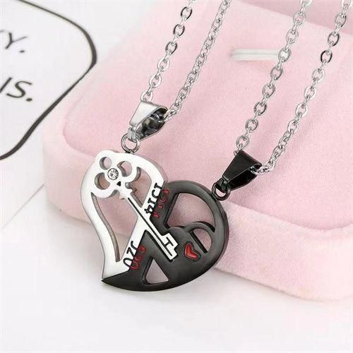 1 Pair Of Key Splicing Couple Pendant 1314520 Necklace