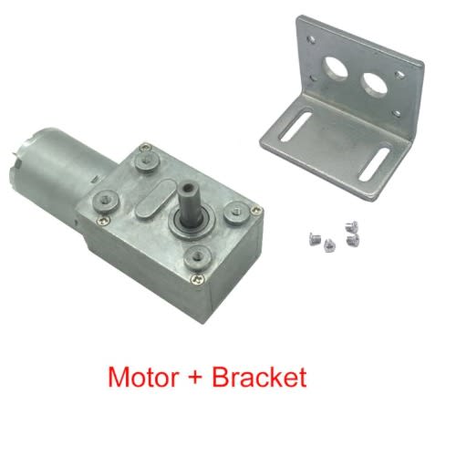 High Torque Worm Gear Reversible Dc Motor With Bracket