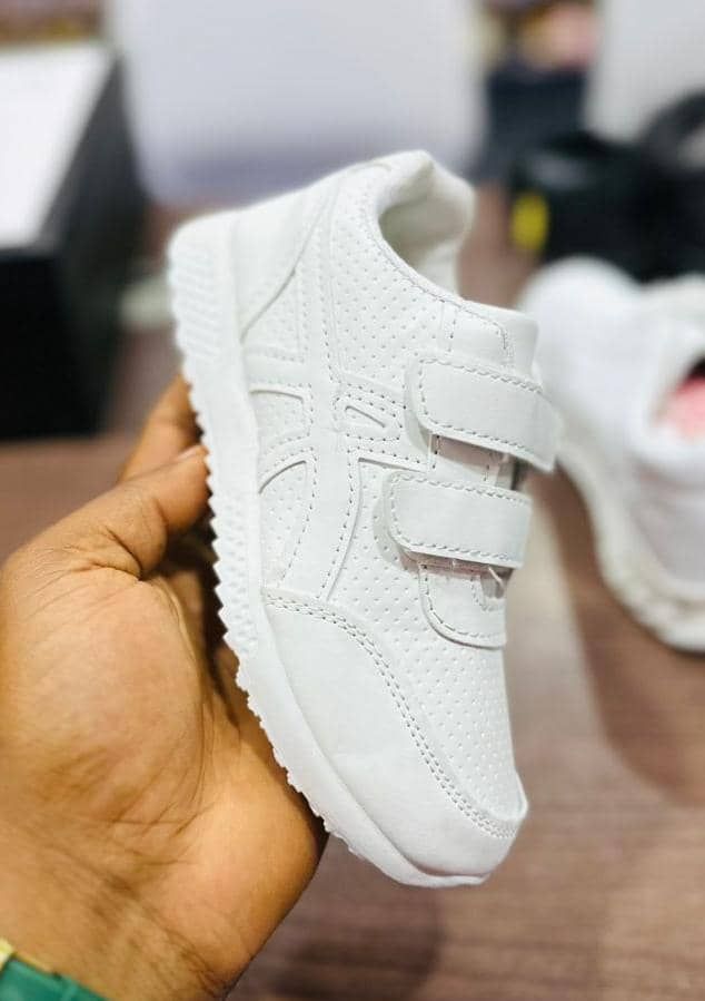 Unisex White School Shoes