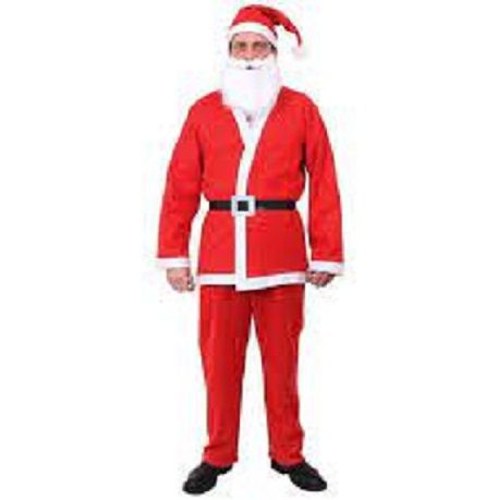 Disposable Christmas Adult Santa Claus Costume Cosplay Suit