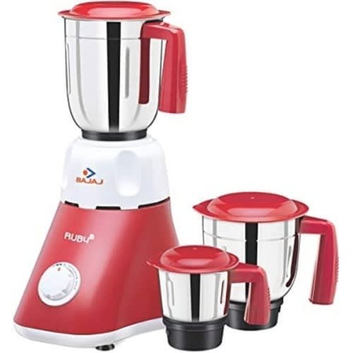Ruby Mixer Grinder With 3 Jar -500W - Red