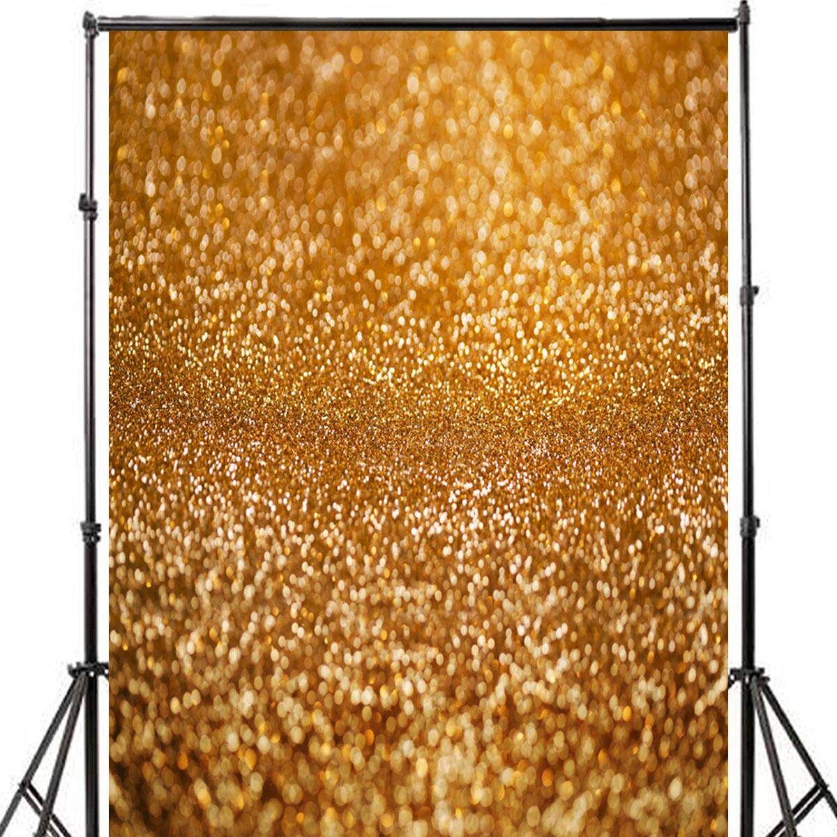 3x5FT/5x7FT Gold Glitters Shining Photography Background Cloth Backdrops 0.9*1.5m