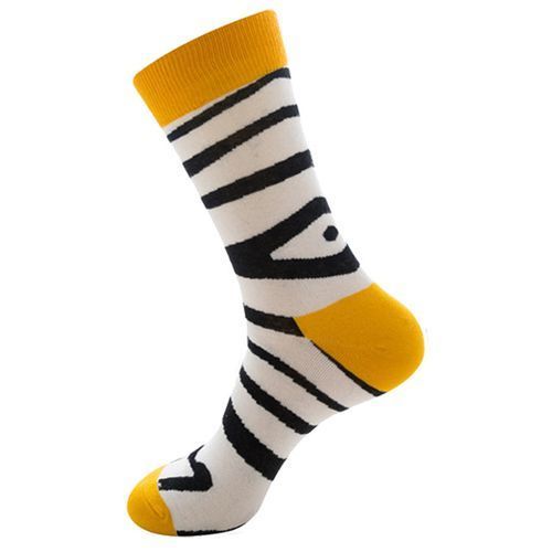 Colorful Cotton Socks Mens Funny Geometric Pastel