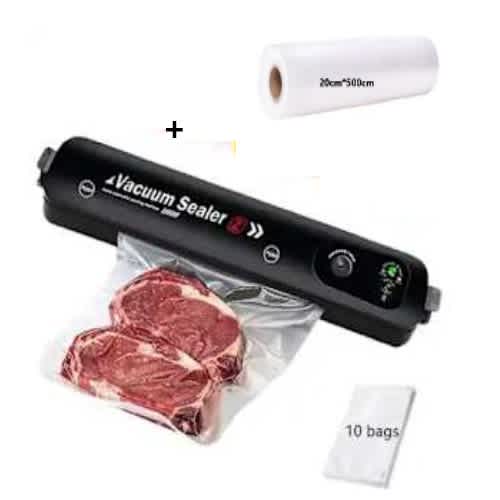 Vacuum Sealing Machine With 10 Sealing Bags And 1 Roll Of Sealing Bag - 90w
