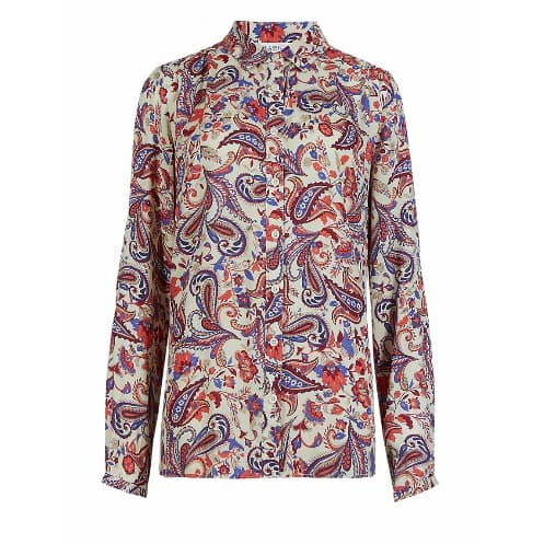 Women Classic Easy Care Paisley Print Shirtm