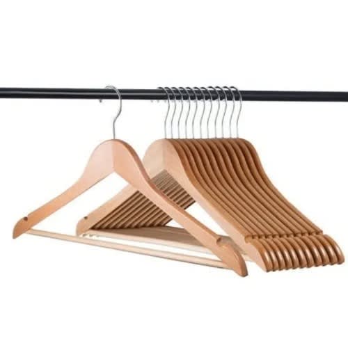 Cloth Wooden Hangers - Pack Of 10