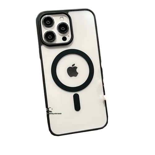 Magsafe Transparent Protective Case For Iphone 16 Pro Max - Black