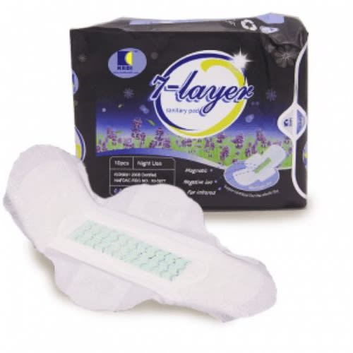 7 Layer Sanitary Pad - Night Use - 10 Pieces