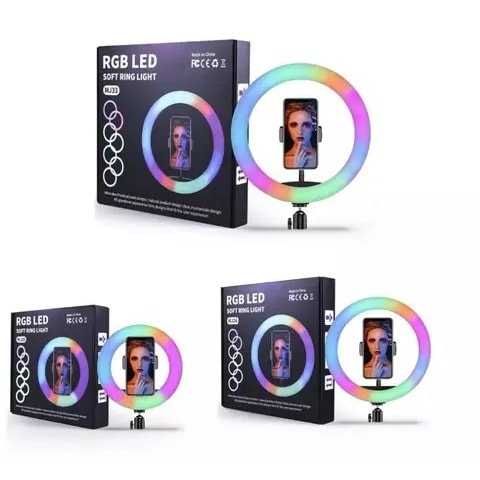 Rgb Ring Light With K8 Wireless Microphone - 13 Inches