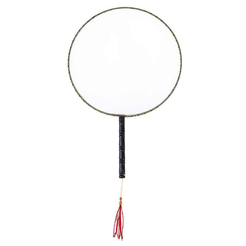 Children's Fan Kindergarten Palace DIY Materials Handmade Blank Painting Round Art Fan Puzzle Children's Painting Drawing Fan