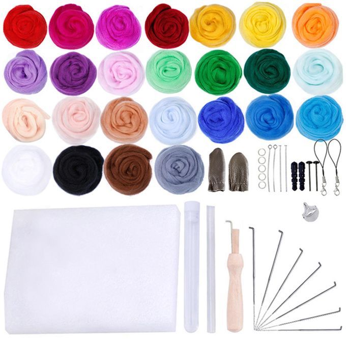 2g Wool Felt Soft Fiber Roving For  Felting Hand Spinning