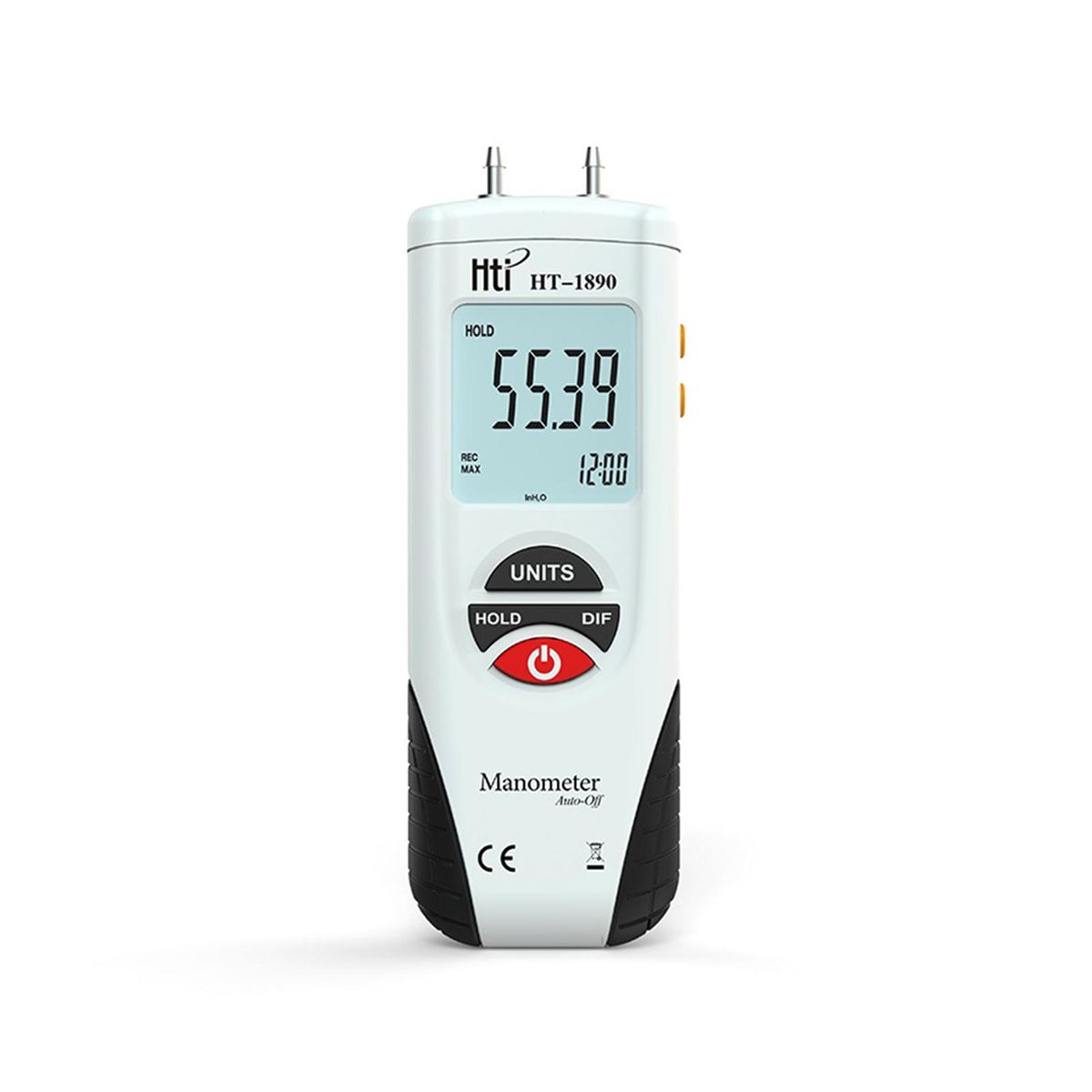 Hti LCD Mini Digital Manometer Differential Gauge Air Pressure Meter &plusmn;2Psi Data Hold 11 Units