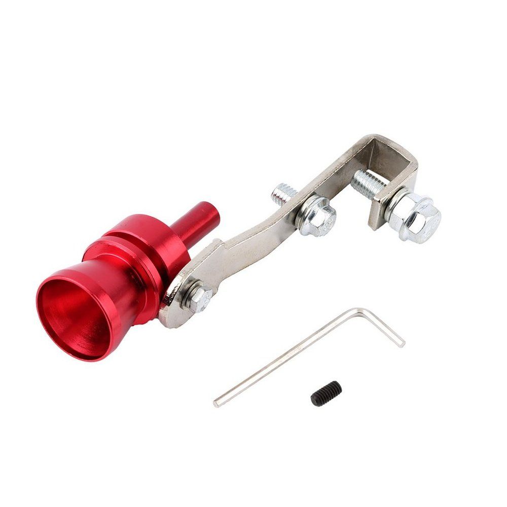 Universal Car Turbo Sound Whistle Simulator Pipe Exhaust Muffler Red