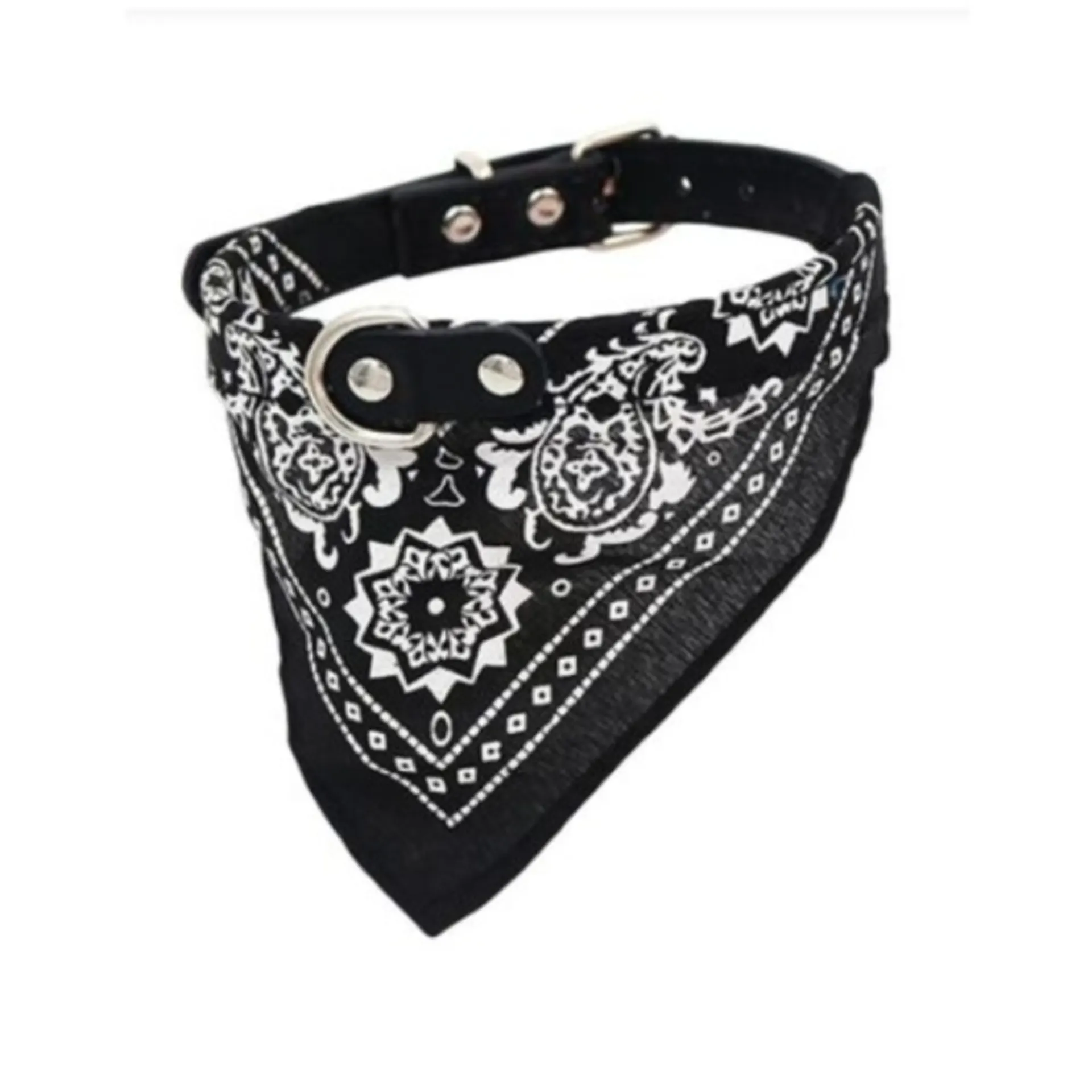 Pet Cat Dog Bandana Collar - Black