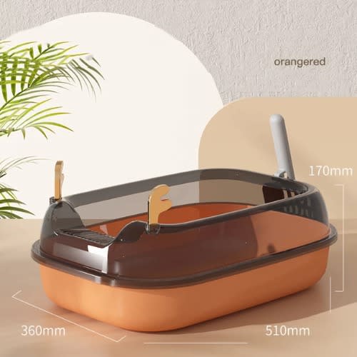 TD Semi Cat Litter Box - Orange