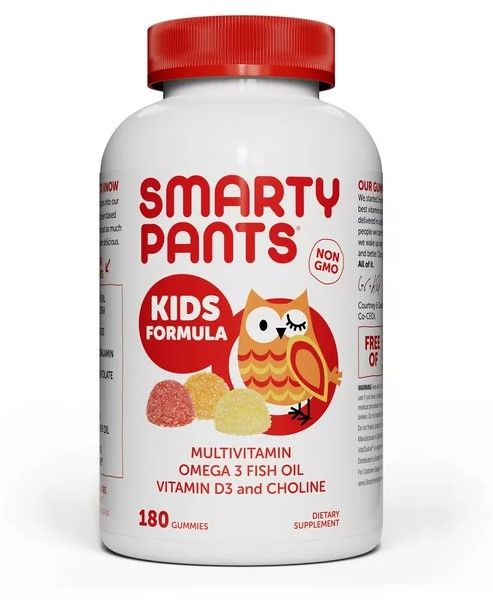 SmartyPants Kids Omega 3 Multivitamin,180 Gummies