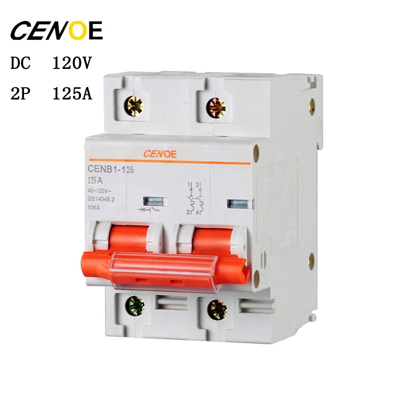 2p DC120V 63A 80A 100A 125A DC Circuit Breaker Mcb Breaker