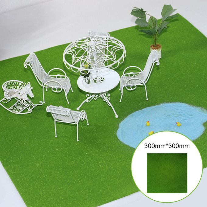 2pcs Artificial Garden Grass Train Grass Mat Turf Lawn Landscape Grass