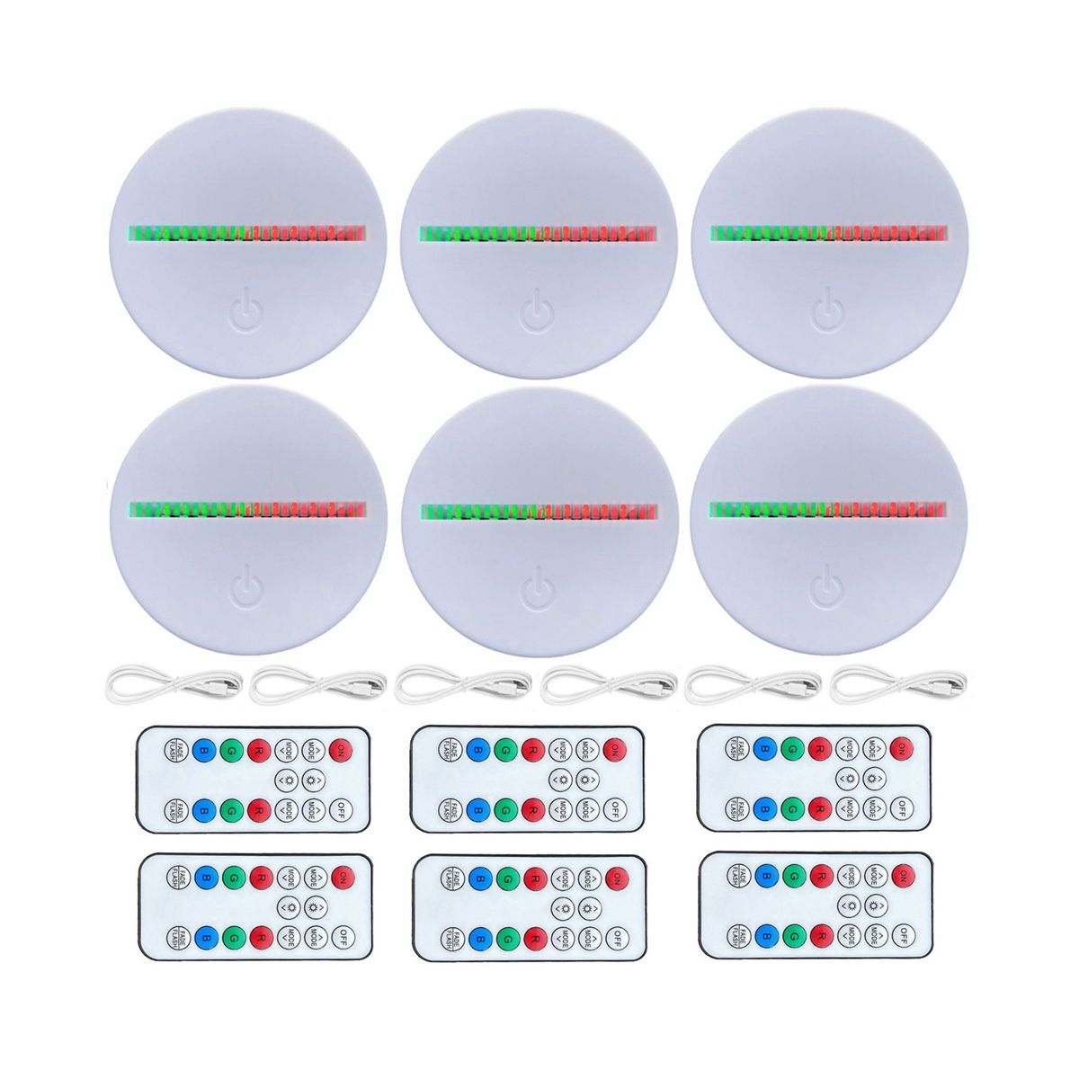 3D LED Night Light Lamp Base Two Tone 7 Colors LED Lamp Base with Remote USB Cable for Acrylic and Resin Glass White