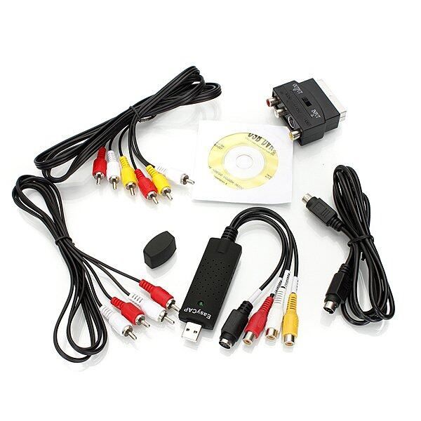 TV DVD VHS Audio Video Grabber USB 2.0 Stick Digitization Cable Scart Adapter