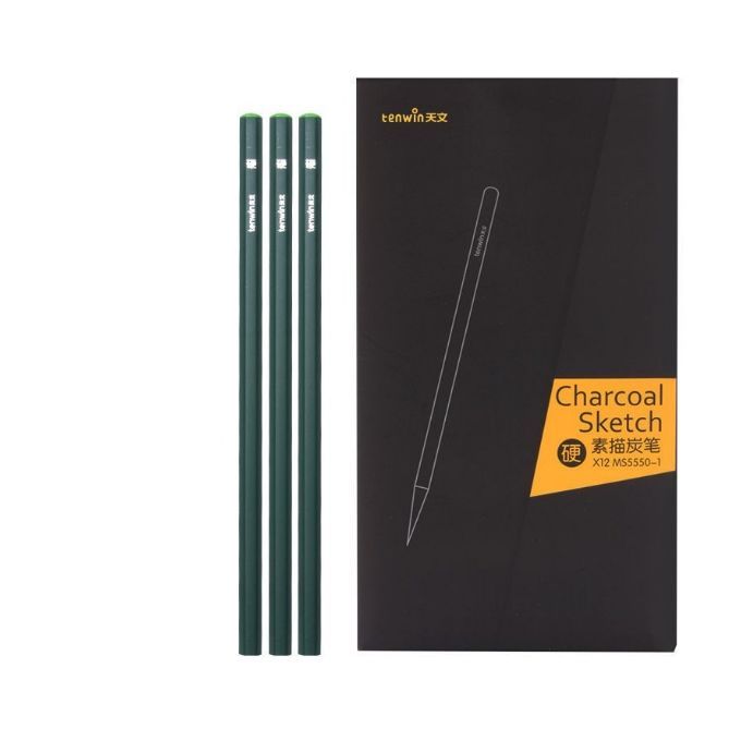 12pcs Sketch Pencils Erasable Charcoal Set Painting Pencils