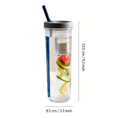 Detox Water Bottle With Straw - 700ml