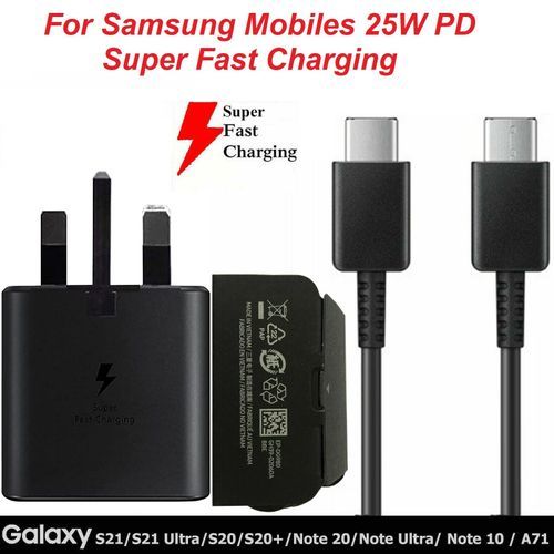 Original Samsung Charger TYPE C To TYPE C 25watt Super Fast  Charger